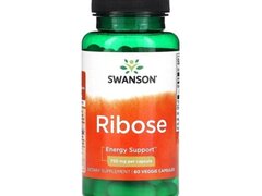 D-Ribose - Riboza 750 mg 60 Capsule, Swanson